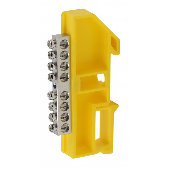 Фотография товара 'Эра Шина PE Земля на на DIN-изол ШНИ-6х9-8 никелированная Д-Желтый Б0044140'