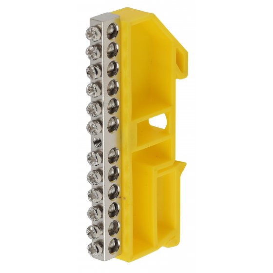 Фотография товара 'Эра Шина PE Земля на на DIN-изол ШНИ-6х9-12 никелированная Д-Желтый Б0044142'