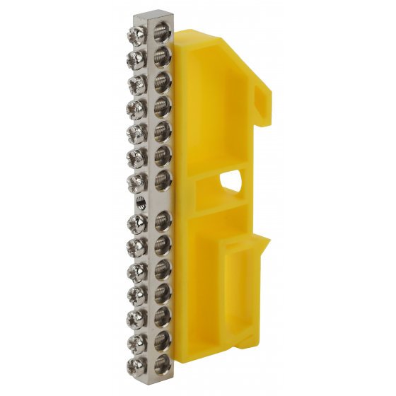 Фотография товара 'Эра Шина PE Земля на на DIN-изол ШНИ-6х9-14 никелированная Д-Желтый Б0044143'