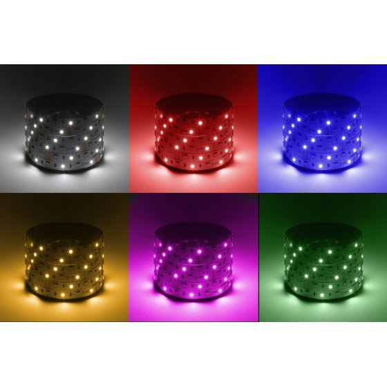 Фотография товара 'Эра Светодиодная лента LS5050 -14,4-60-12-RGB+W(6500)-IP20-1 year-5m RGB+холодный белый 5м Б0059911'