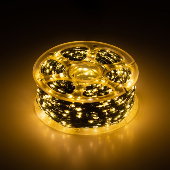 Фотография товара 'Эра Светодиодная новогодняя гирлянда ЭРА ENIN-2000G Нить теплый свет 200 м 2000 microled IP44 220В Б0060426'