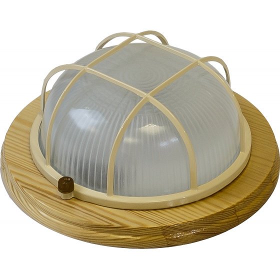 Фотография товара 'Эра НБО 03-60-012 с решеткой серия КАНТРИ (дерево), 60Вт, Е27, 220В, IP54 Б0048415'