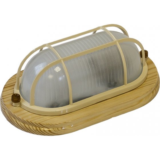 Фотография товара 'Эра НБО 04-60-012с решеткой серия КАНТРИ (дерево), 60Вт, Е27, 220В, IP54 Б0048417'