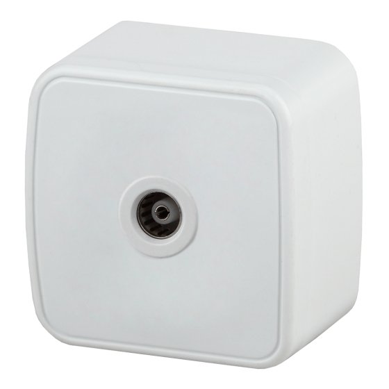 Фотография товара 'Эра Розетка Intro Polo 3-301-01 TV одиночная, IP20, ОУ, белый Б0036101'