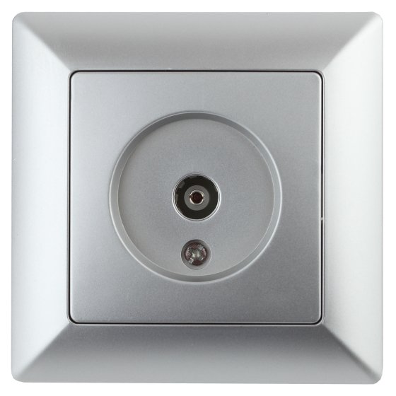 Фотография товара 'Эра Розетка Intro Solo 4-301-03 TV одиночная, СУ, алюминий Б0043370'