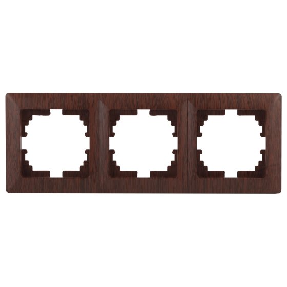 Фотография товара 'Эра Рамка для розеток и выключателей Intro Solo 4-503-10 на 3 поста, СУ, венге Б0043422'