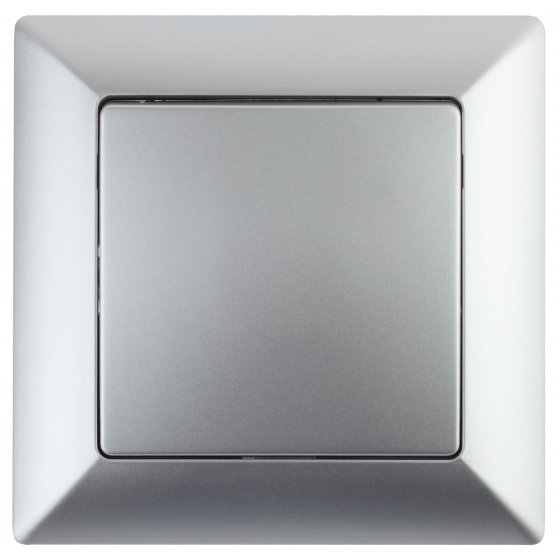 Фотография товара 'Эра Выключатель, 10А-250В, СУ, Solo, алюминий Б0043265'