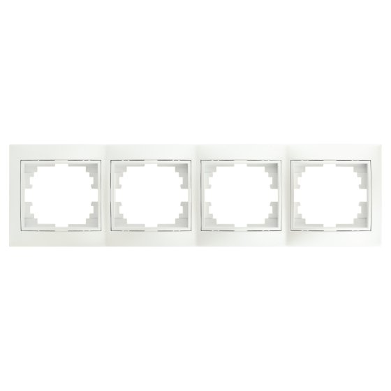 Фотография товара 'Эра Рамка для розеток и выключателей Intro Plano 1-504-06 на 4 поста горизонтальная, СУ, перламутр Б0053991'