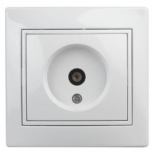 Фотография товара 'Эра Розетка Intro Plano 1Э-301-01 TV одиночная, СУ, без лапок, белый Б0038834'