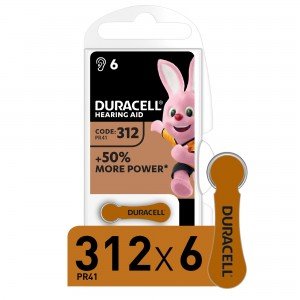 Фотография товара 'Эра Duracell ZA312-6BL (60/600/54000) Элемент питания для слуховых аппаратов (воздушно-цинковый) Б0039181'