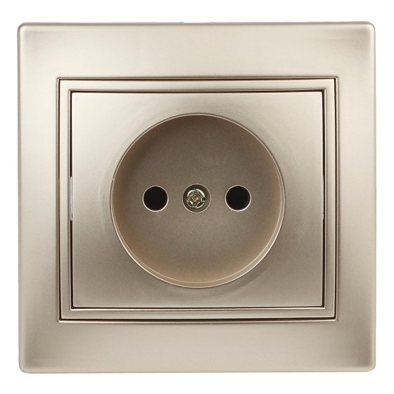 Фотография товара 'Эра Розетка 2P, 16А-250В, IP20, СУ, Plano, шампань (10/200/2400) Б0030055'