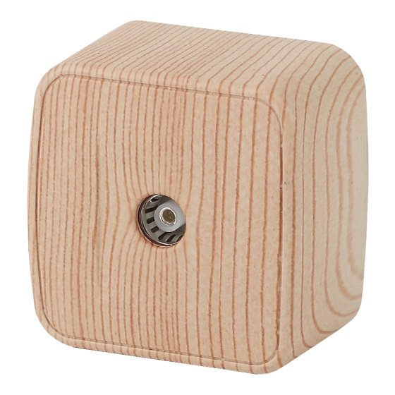 Фотография товара 'Эра Розетка Intro Polo 3-301-11 TV одиночная, IP20, ОУ, сосна Б0036111'