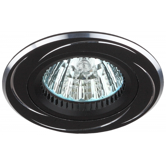 Фотография товара 'Эра Встраиваемый светильник алюминиевый KL34 AL/BK/1 поворотный MR16 12V 50W, Б0049558'