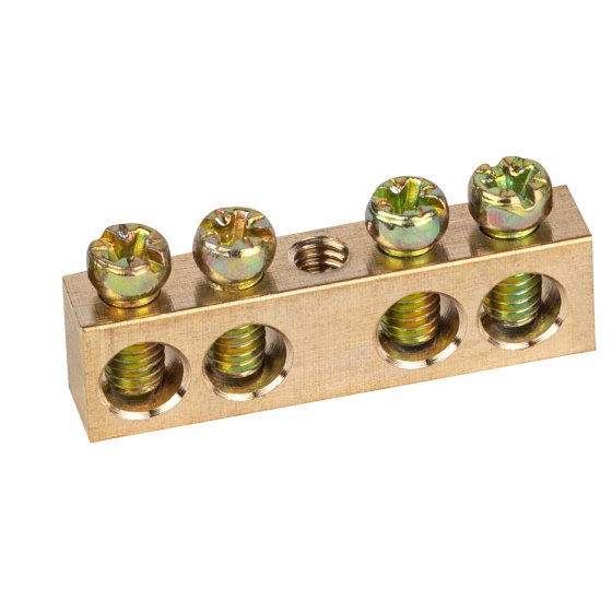 Фотография товара 'Эра Шина NO-122-12 PEN земля-ноль 6х9мм 4/1 латунная с креплениями по центру Б0047226'