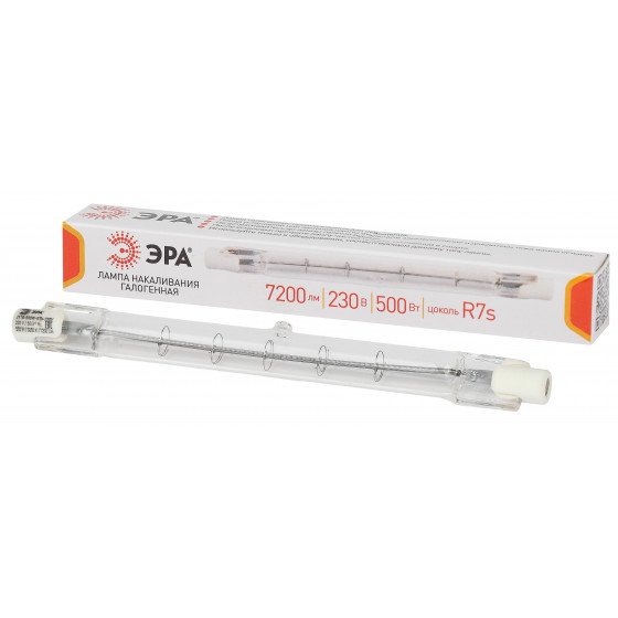 Фотография товара 'Эра J118-500W-R7s-230V (галоген, J118, 500Вт, R7s) (10/500/18000), Б0048495'