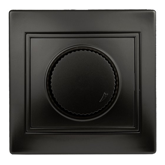 Фотография товара 'Эра Светорегулятор поворотный, 600Вт 230В, IP20, СУ, Plano, антрацит (10/200/2000) Б0044577'