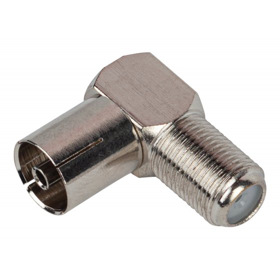 Фотография товара 'Эра Переходник ЭРА Simple RS-A03 гнездо F-гнездо TV угловой, Б0048294'