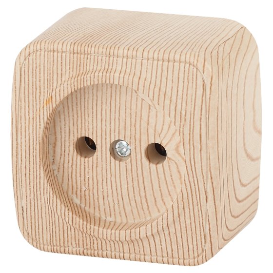 Фотография товара 'Эра Розетка 2P, 16А-250В, IP20, ОУ, Polo, сосна (20/400/4800) Б0036107'