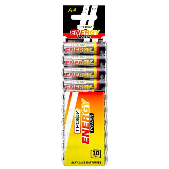 Фотография товара 'Эра Батарейки Трофи LR6-10BL ENERGY POWER Alkaline Б0018949'