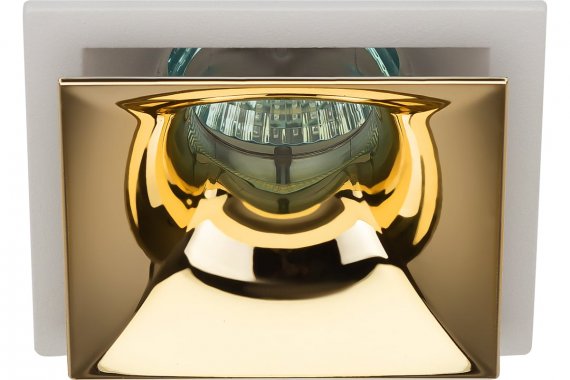 Фотография товара 'Эра Б0056352 Встраиваемый светильник декоративный KL102 WH/GD MR16 GU5.3'