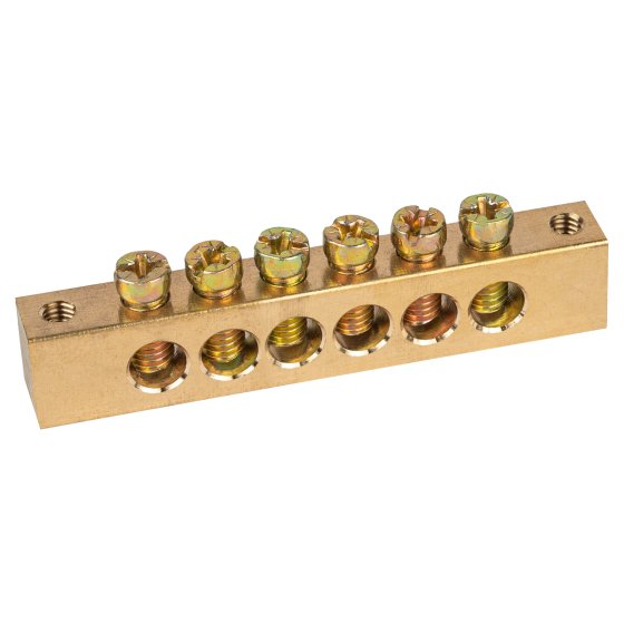 Фотография товара 'Эра Шина ЭРА NO-122-20 PEN земля-ноль 8х12мм 6/2 латунная крепеж по краям Б0047235'