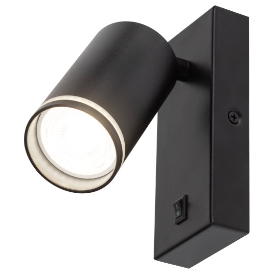 Фотография товара 'Эра Светильник настенный WL19 BK GU10 MR16 IP20 черный Б0056360'