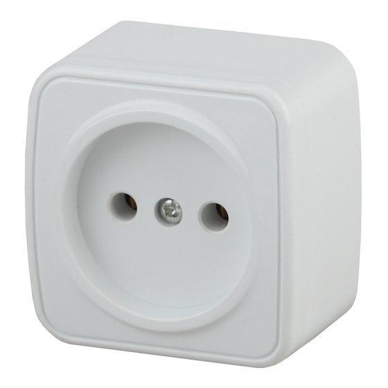 Фотография товара 'Эра Розетка Intro Polo 3-201-01 без заземления 2P, 16A-250В, IP20, ОУ, белый Б0053550'