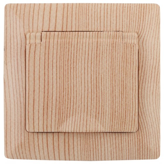 Фотография товара 'Эра Розетка 2P+E Schuko с крышкой, 16А-250В, СУ, Solo, сосна Б0043325'