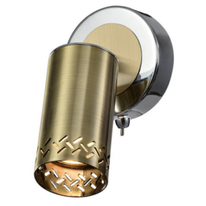 Фотография товара 'Эра Светильник настенно-потолочный спот Rivoli Alosia 7019-701 1* GU10 25 Вт поворотный с выключателем Б0051215'