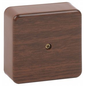 Фотография товара 'Эра Распаячная коробка BS-O-75-75-28 без клеммы 75х75х28мм дуб IP40 Б0058706'