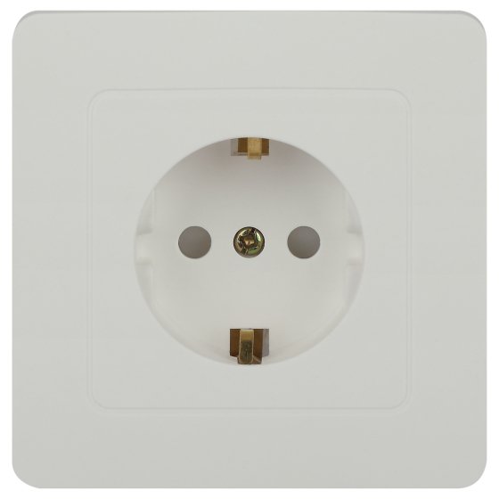 Фотография товара 'Эра Розетка Intro 7-206-01 Style с заземлением 2P+E Schuko со шторками, 16А-250В, IP20, СУ, белый Б0060623'