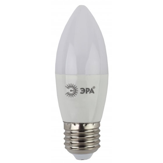 Фотография товара 'Эра Лампа светодиодная Эра LED B35-9W-827-E27 (диод, свеча, 9Вт, тепл, E27) Б0027971'