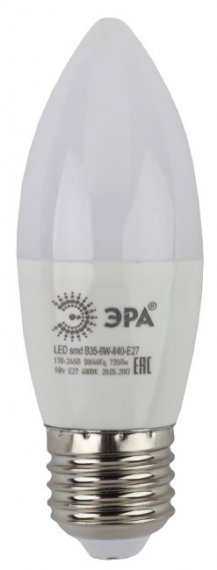 Фотография товара 'Эра Лампа светодиодная LED B35-9W-840-E27 (диод, свеча, 9Вт, нейтр, E27) Б0027972'