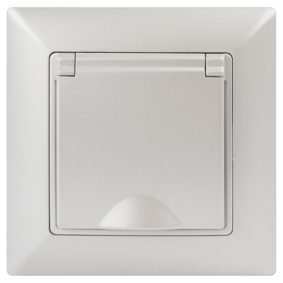 Фотография товара 'Эра Розетка Intro Solo 4-203-06 с заземлением 2P+E Schuko с крышкой, 16А-250В, IP20, СУ, перламутр Б0053662'