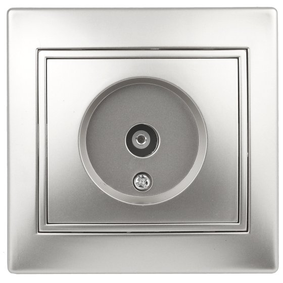 Фотография товара 'Эра Розетка Intro Plano 1-301-03 TV одиночная, IP20, СУ, алюминий Б0030078'