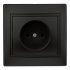 Фотография товара 'Эра Розетка Intro Plano 1-201-05 без заземления 2P, 16А-250В, IP20, СУ, антрацит Б0053867'
