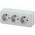 Фотография товара 'Эра Розетка 3х2P+E, 16А-250В, IP20, ОУ, Quadro, белый Б0036145'