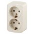 Фотография товара 'Эра Розетка 2х2P+E Schuko, 16А-250В, IP20, ОУ, Polo, сл.кость (12/240/2880) Б0036131'