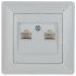 Фотография товара 'Эра Розетка Intro Solo 4-304-01 информационная двойная 2xRJ45, СУ, белый Б0043389'
