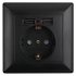 Фотография товара 'Эра Розетка P+E Schuko со шторками, 16А-250В + 2хUSB, СУ, Solo, антрацит Б0043407'