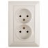 Фотография товара 'Эра Розетка 2х2P, 16А-250В, СУ, Solo, сл.кость Б0043327'