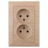 Фотография товара 'Эра Розетка 2х2P, 16А-250В, СУ, Solo, сосна Б0043332'