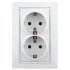 Фотография товара 'Эра Розетка 2X2P+E Schuko, 16А-250В, IP20, СУ, Plano, белый (10/100/1400) Б0027615'