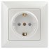 Фотография товара 'Эра Розетка Intro Solo 4-206-06 с заземлением 2P+E Schuko со шторками, 16А-250В, IP20, СУ, перламутр Б0053686'