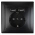Фотография товара 'Эра Розетка+USB, IP20, СУ, Plano, антрацит (10/100/3000) Б0044578'