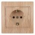 Фотография товара 'Эра Розетка Intro Plano 1-202-11 с заземлением 2P+E Schuko, 16А-250В, IP20, СУ, сосна Б0053887'