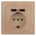 Фотография товара 'Эра Розетка+USB, IP20, СУ,Plano, сосна (10/100/2500) Б0043252'