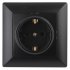 Фотография товара 'Эра Розетка 2P+E Schuko со шторками, 16А-250В, СУ, Solo, антрацит Б0043344'