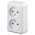 Фотография товара 'Эра Розетка Intro Quadro 2-203-01 двойная без заземления 2х2P, 16А-250В, IP20, ОУ, Quadro, белый Б0053792'