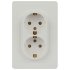 Фотография товара 'Эра Розетка Intro 7-205-01 Style двойная с заземлением 2X2P+E Schuko, 16А-250В, IP20, СУ, белый Б0060621'